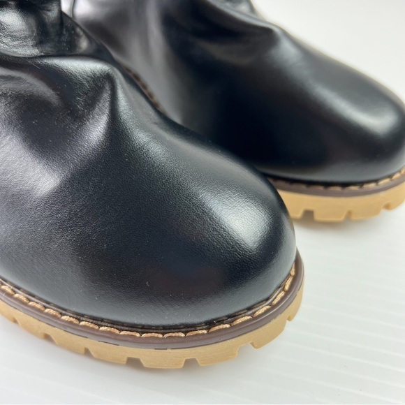 Women's Chunky Heel Boots, Fashion Buckle Strap Detailed Plush Lined Boots, Comf - Picture 6 of 9